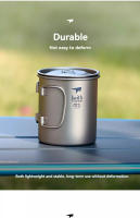 Taza De Camping Con Manija Y Tapa Plegables De Titanio Keith 220ml-500ml Para Viajes Y Senderismo Material Resistente Al Agua Y Al Calor - details 4