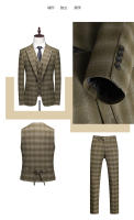 Traje De Boda Para Hombre De Alta Gama Tres Piezas Con Chaleco Y Pantalones Traje De Novio Casual Elegante Para Todas Las Estaciones - details 18