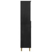 vidaXL Mueble de baño de madera maciza de mango negro 38x33x160 cm - details 2