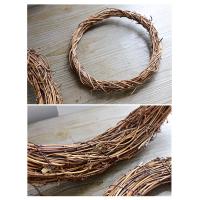 1 Pc Guirnalda De Rattan Seco Natural Para Decoración De Navidad Halloween Y Pascua Arco Iris Redondo Duradero Para Colgar En Puerta O Pared - details 10