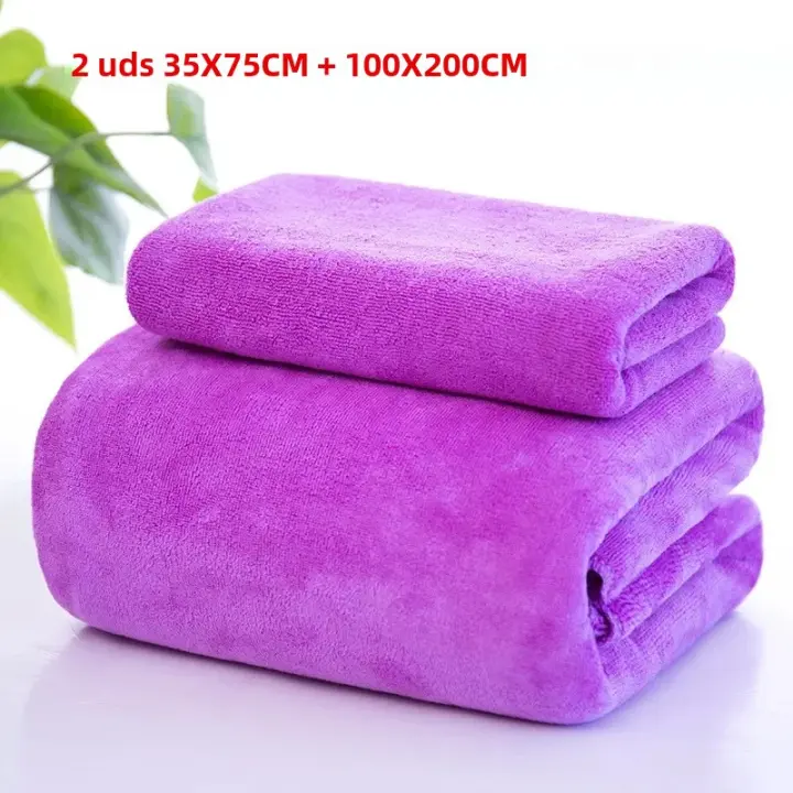 Toalla De Baño De Microfibra Extra Gruesa 120x200 Cm Super Suave Absorbente Y Rápida Secado Adecuada Para Baño Spa Y Gimnasio - 1