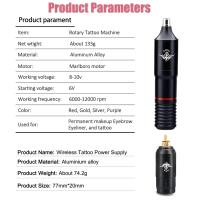 Kit Profesional De Máquina De Tatuaje Portátil Con Rotación Y Corriente De Alimentación RCA Interface Herramientas De Maquillaje Permanente Pen Set De Rotación Inalámbrica Para Tatuaje - details 1