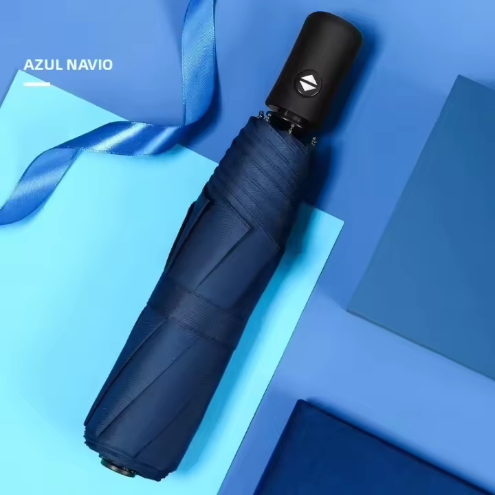 Paraguas Automático De 8 Costillas Vinilo Para Sol Y Lluvia Protección UV Plegable Regalo Para Adultos Tamaño 48-53cm - 1