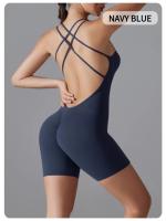 Conjunto de Yoga de una pieza para mujer, mono ajustado deportivo con espalda descubierta, pelele para realzar el trasero, mono corto para gimnasio y Fitness - details 14