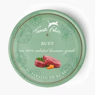 Terracanis Terra Felis Buey - Lata de comida húmeda de buey para gatos - 1