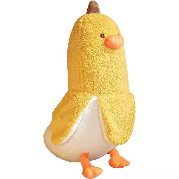 Lindo Plush abrazando almohada de Plush Pato animal de Plush para 19,7" - 1