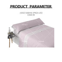 Juego de cama de tres piezas, funda de colchón, textil para el hogar, delicado y suave, agradable para la piel, color sólido, adecuado para sala de estar, dormitorio. - details 1