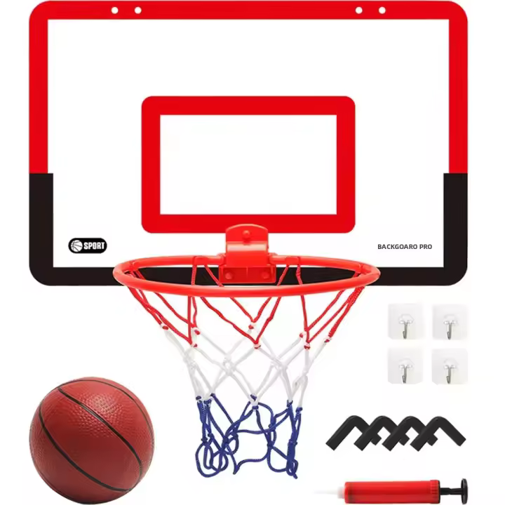 Juego De Baloncesto Infantil En Interiores Mini Hoop De Seguridad Con Marco De Pared Y Tablero Elevable Para Ejercicio Familiar - 1