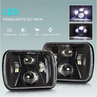 Faros LED Rectangulares 5x7 7x6 Pulgadas H6054 Ambar/Blanco DRL Sealed Beam Compatible Con XJ Para Coche - details 0