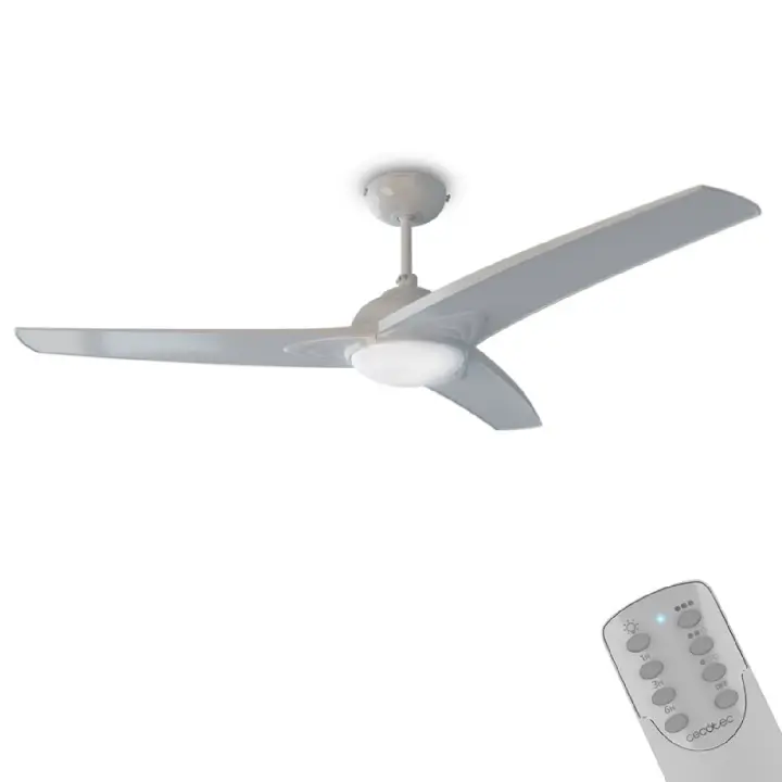 Cecotec Ventilador de Techo con Mando a Distancia, Temporizador y Luz LED EnergySilence Aero 560. 60 W, 132 cm de Diámetro - 1