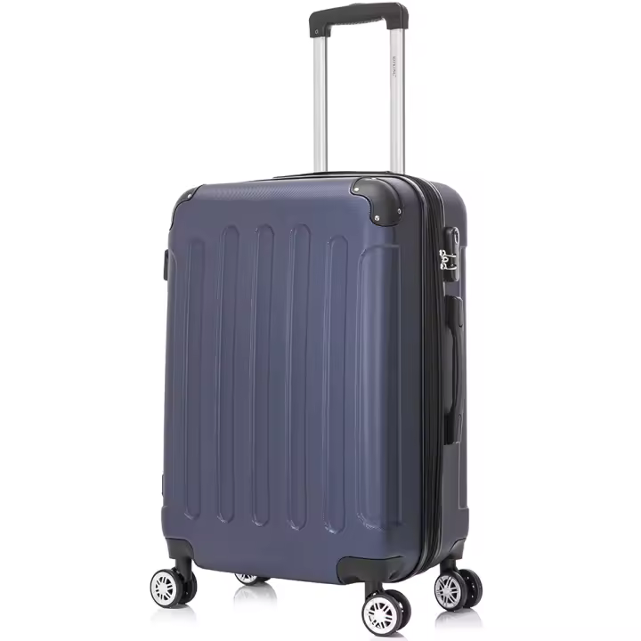 Maleta de viaje Mediana ABS 66x43x26cm -28,5cm Extendido  80L Expandible 24 Pulgadas Negro/Azul/RosaDorado/Plateado/Amarillo/Rojo/Turquesa - 1