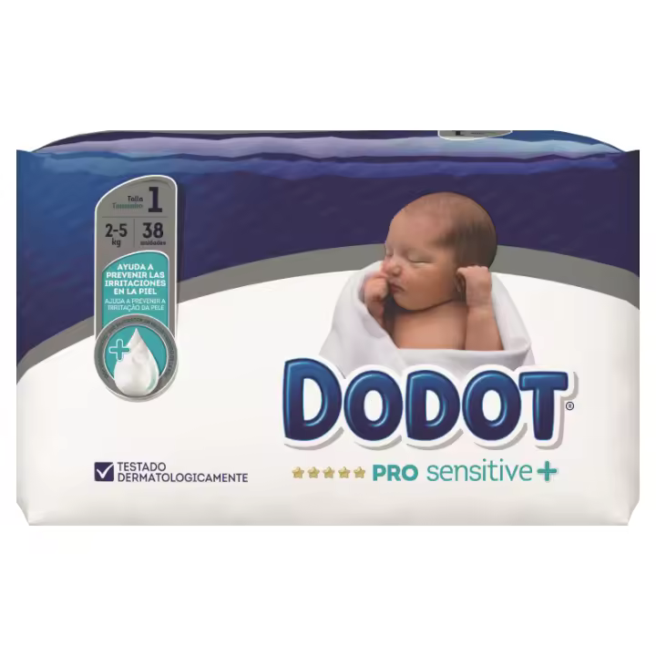 DODOT PRO SENSITIVE TALLA 1 DE 2 A 5 KG 38 UNIDADES - 1