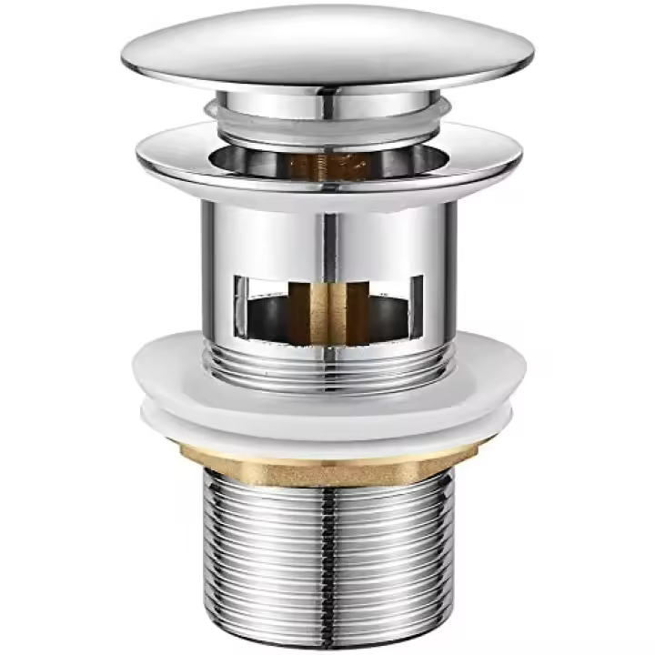Desagüe de baño, Desagüe de lavabo emergente, cromada, pletado - 1