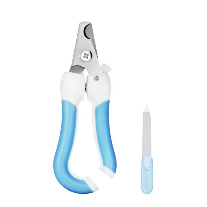 Tijeras De Uñas Profesionales Para Mascotas Acero Inoxidable Adecuadas Para Perros Y Gatos Trimmer De Uñas Labor-Saving Para Cuidado Grooming En Rosa Y Azul - 1