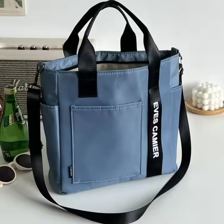 Nueva Bandolera Casual De Gran Capacidad Para Niñas Bolsa De Hombro Impermeable De Nylon Con Capacidad Para Bolsas De Mano Sencilla Y Moda Para Escuela - 1