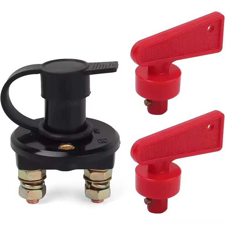 Interruptor de desconexión de batería con 2 llaves, 12 V-24 V, para embarcaciones marinas, interruptor maestro de batería impermeable, 200/1000 A - 1