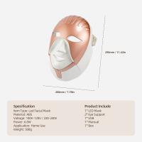 Máquina De Belleza Facial Y Cuello Sin Cable Con 7 Colores De Foton Máscara De Cuidado De Piel LED Rejuvenecimiento De La Piel Material Plástico - details 1
