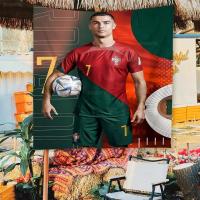 Bandeera De CR7 Cristiano Ronaldo Dibujo Animado Ciencia Ficción Decoración De Pared Para Habitación Casa Material Poliéster Tamaño Variado - details 4