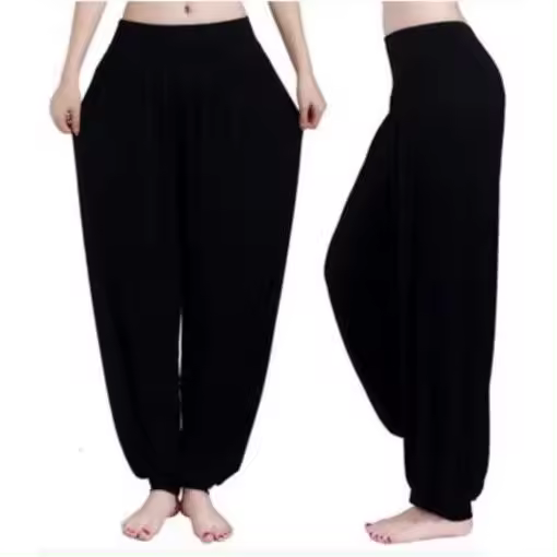 Pantalones de Yoga para mujer, mallas deportivas de talla grande, bombachos coloridos, baile, TaiChi - 1