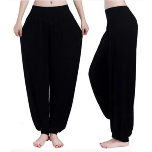Pantalones de Yoga para mujer, mallas deportivas de talla grande, bombachos coloridos, baile, TaiChi - 1