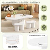 Mesa de centro en forma de Tubo irregular with 2 banquetas, 97 cm de largo, 67 cm de ancho, 32 cm de Bajo, Mesa de Centro Y 2 banquetas - details 6