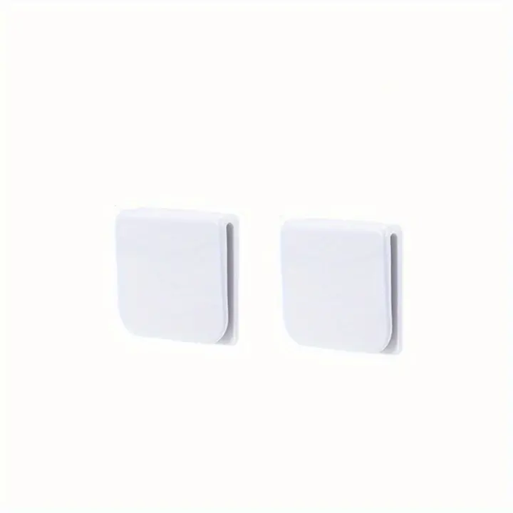 Clips adhesivos multifuncionales para cortinas de baño, evitan esparcir y aseguran cortinas de ducha, 2 piezas - 1
