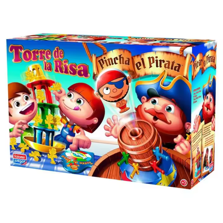 Falomir Pincha el Pirata + Torre de la Risa - Juego de Mesa Educativo para Niños - 1