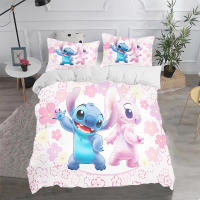Juego De Sábana Lilo & Stitch 3D Impresión Anime Dibujos Animados Para Niños Y Niñas (1 Funda De Edredón + 2 Fundas De Almohada) - details 4