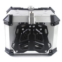 Accesorios De Moto: Alforja De Acero Inoxidable 45L/55L/65L Con Base De Liberación Rápida Y Placa De Fundición Para Equipaje De Motocicleta - details 1