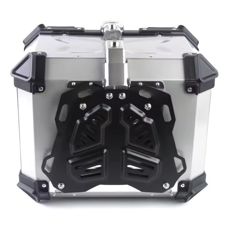Accesorios De Moto: Alforja De Acero Inoxidable 45L/55L/65L Con Base De Liberación Rápida Y Placa De Fundición Para Equipaje De Motocicleta - 1