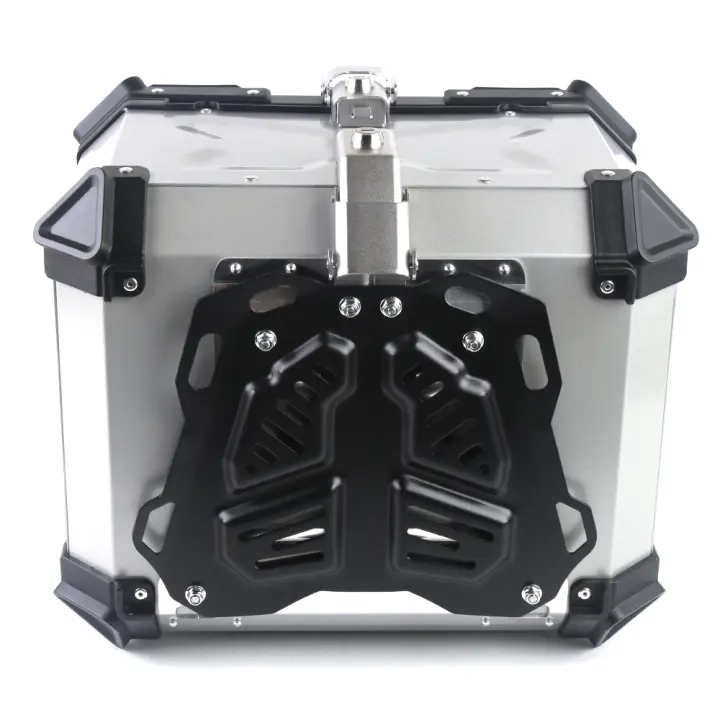 Accesorios De Moto: Alforja De Acero Inoxidable 45L/55L/65L Con Base De Liberación Rápida Y Placa De Fundición Para Equipaje De Motocicleta - 1