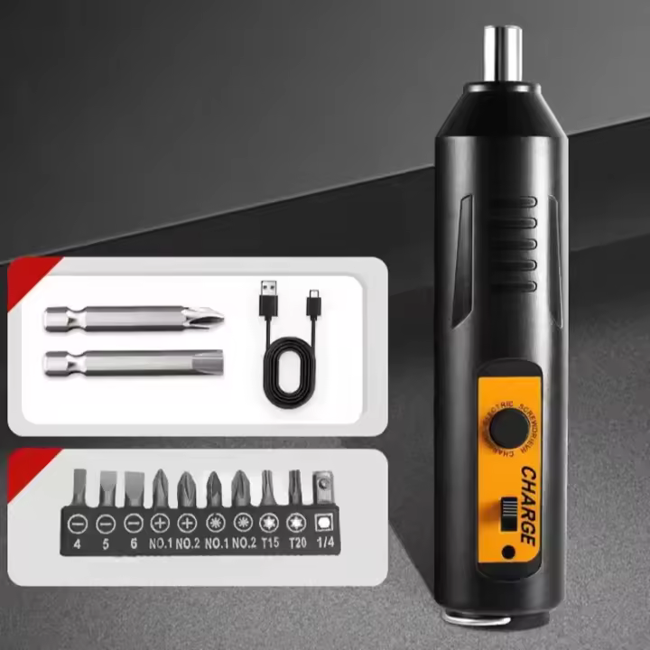 Juego De Destornilladores Eléctricos Recargables Herramienta De Perforación Manual Con Batería De Litio Portátil Para Uso Doméstico Y DIY - 1