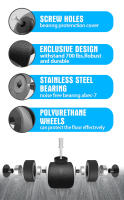 NAIERDI 5PCS Rodillos De Silla Universales Silenciadores Ruedas De Goma Suave Para Sillas De Oficina Reemplazo De Rodazas Seguras Para Muebles - details 4