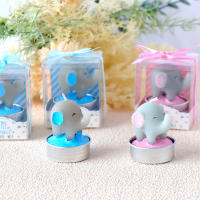Pack de 3 a 24 unidades de velas decorativas, velas bautizo con forma de elefante, detalles bautizo para invitados, baby shower niño, baby shower niña, regalos originales, decoración bautizo, Regalantes.com - details 0