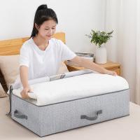 Nueva Bolsa De Almacenamiento Gris Grande Portátil Con Cierre De Doble Cara Y Ventana Transparente Para Organizar El Sótano Del Cama - details 1