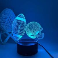 Lámpara De Noche 3D Ilusión Óptica De Fútbol 7 Colores Cambiantes Con Toque Para El Dormitorio Luz Ambiental LED Incluida - details 1