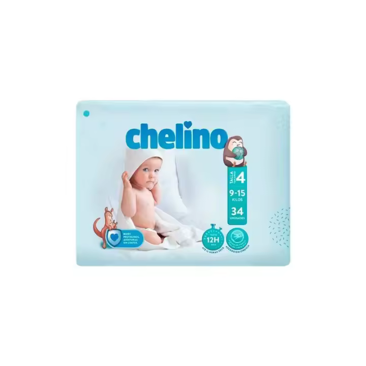 Pañales Chelino Talla 4 34 Unidades - Mayor Sequedad | Protección Mejorada | Gran Comodidad - 1