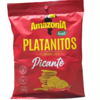 Platanitos Picante Amazonia x 75 gr- Snack de plátano verde con sabor chile picante 🌶 - 1