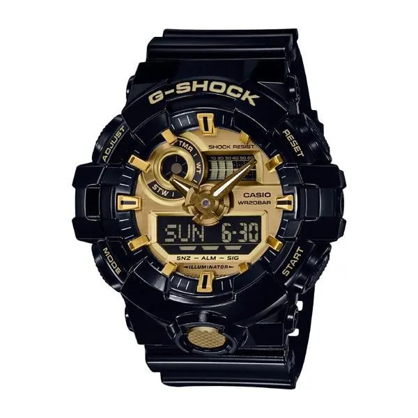 reloj deportivo hombre Casio G-Shock GA-710GB-1AJF JDM Analog Digital 200m WR Hora Mundial resistente a los golpes JDM (Mercado interior japonés) - 1