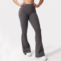 Leggings De Yoga Para Mujer 2024 Con Bolsillos Mallas De Compresión Estiramiento Alto Pierna Ancha Sensación De Nuca Ropa Deportiva De Fitness - details 9