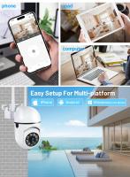 Cámara De Seguridad Wifi 5G PTZ IP 5MP Con Vigilancia De Video Y Seguimiento Inteligente Visión Nocturna En Color Impermeable Para Exterior 4X Zoom - details 7