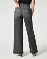 Jeans De Pierna Ancha Para Mujer Con Cintura Elástica Moda Chic Pantalones Casuales Cómodos Para Comerse Casualidad Denim - details 6