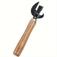 Abrigo De Lata Multifuncional De Madera Y Acero Inoxidable 1pc Manija De Madera Abrebotellas Y Abrelas De Cerveza Para El Hogar - details 2