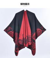 2024 nueva bufanda para mujer estilo palacio retro flor de anacardo gruesa cálida capa grande chal - details 1