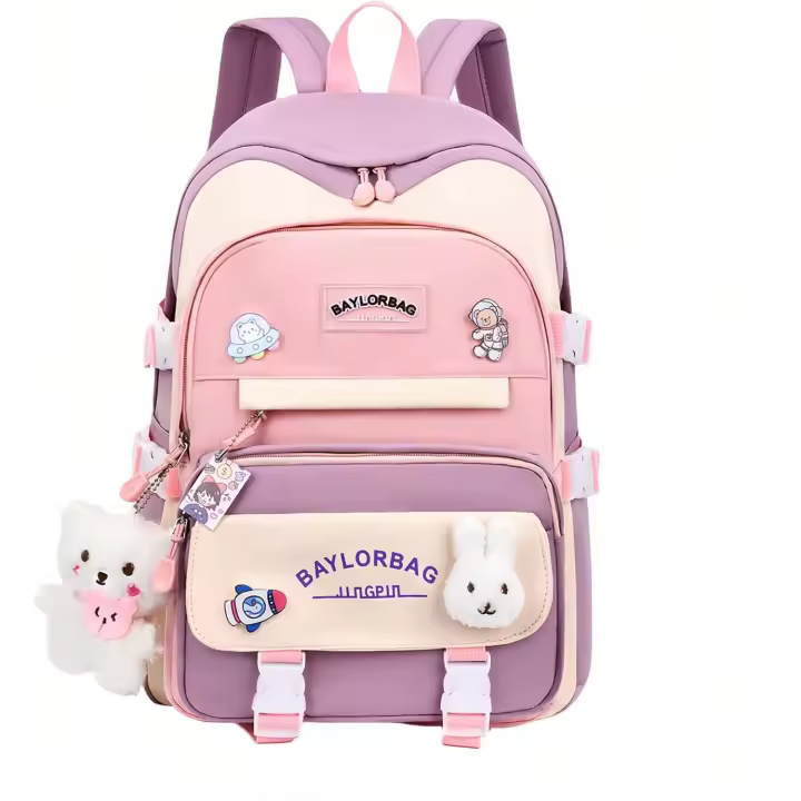 Mochila Kawaii para Niños con alfileres y accesorios, mochila estética para niños, Bolso Escolar para adolescentes - 1