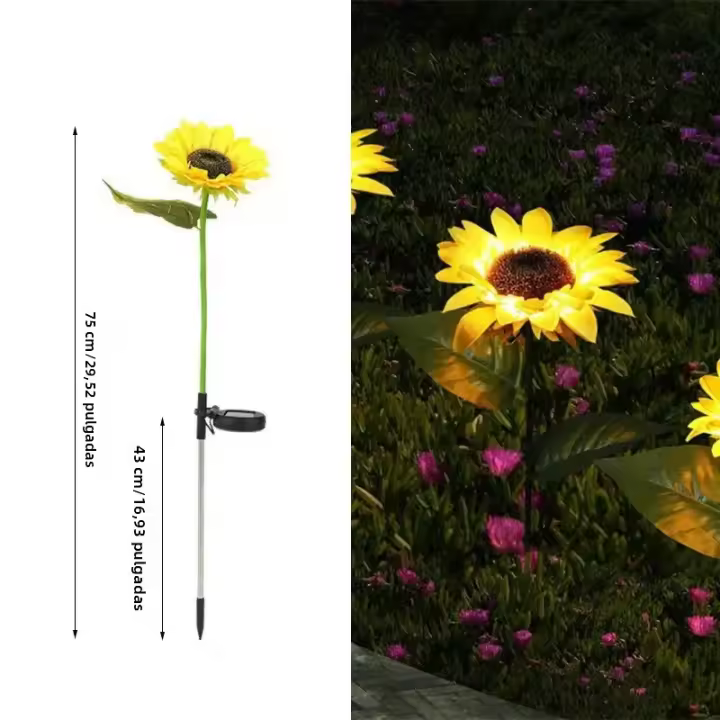 Lámpara Solar De Girasol LED Para Jardín IP65 Impermeable Decoración De Vía Larga Vida Útil Luz De Jardín Para Bodas Y Fiestas - 1
