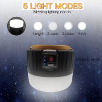 Luz de camping recargable, Luz LED solar recargable, recargable Luz inalámbrica, Agua Integrada de 2500 mAh, Agua IPX6 resistant to, 5 Modos de trabajo, para camping, Cueva, melocotón, color Negro - details 3