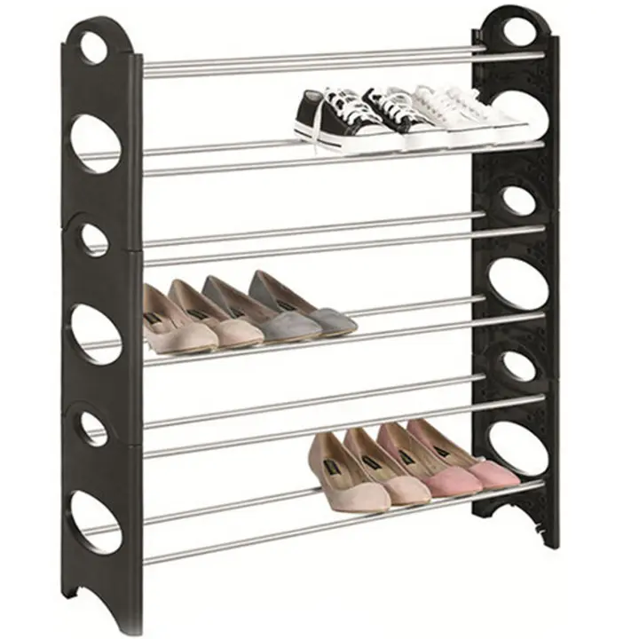 LoLek Zapatero para 12 pares, de aluminio y plástico, liviano y transportable, con diseño ergonómico - 1