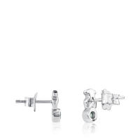 Pendientes de Oso de Plata esterlina S925, incrustaciones de Perlas de cuarzo de Ágata natural, pendientes de Diseño de Nicho de lujo Ligero - details 10