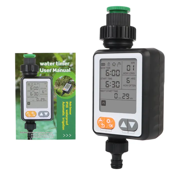 Controlador de Riego Automático y Manual Sensor de Lluvia Programador de Riego de Jardín - 1